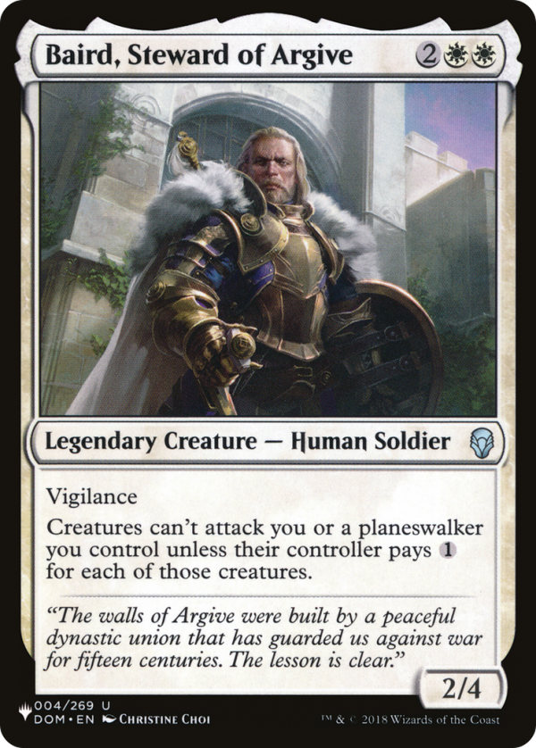 Baird, Steward of Argive [The List] Discount