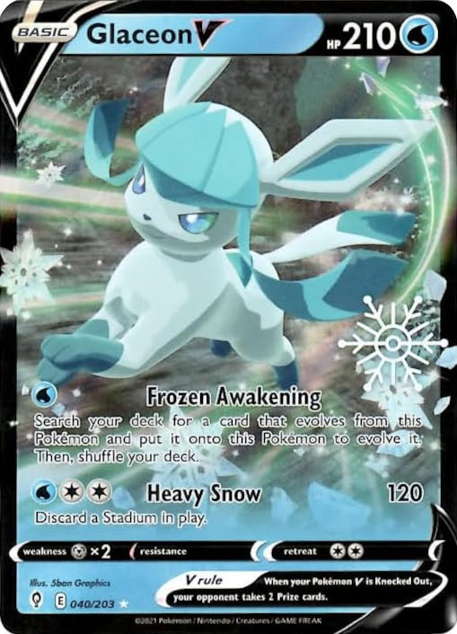 Glaceon V (040 203) (Holiday Calendar) [Sword & Shield: Evolving Skies] Cheap