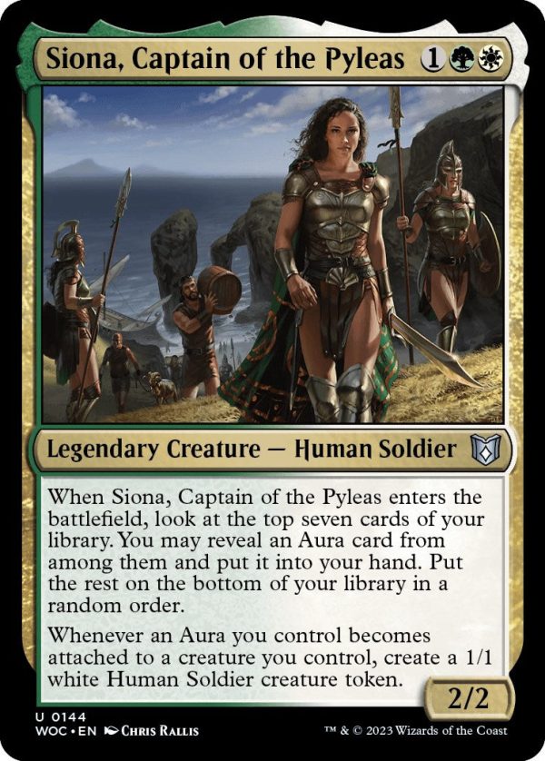 Siona, Captain of the Pyleas [Wilds of Eldraine Commander] Online Hot Sale