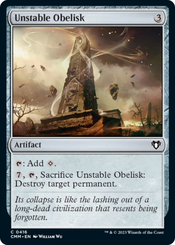 Unstable Obelisk [Commander Masters] on Sale