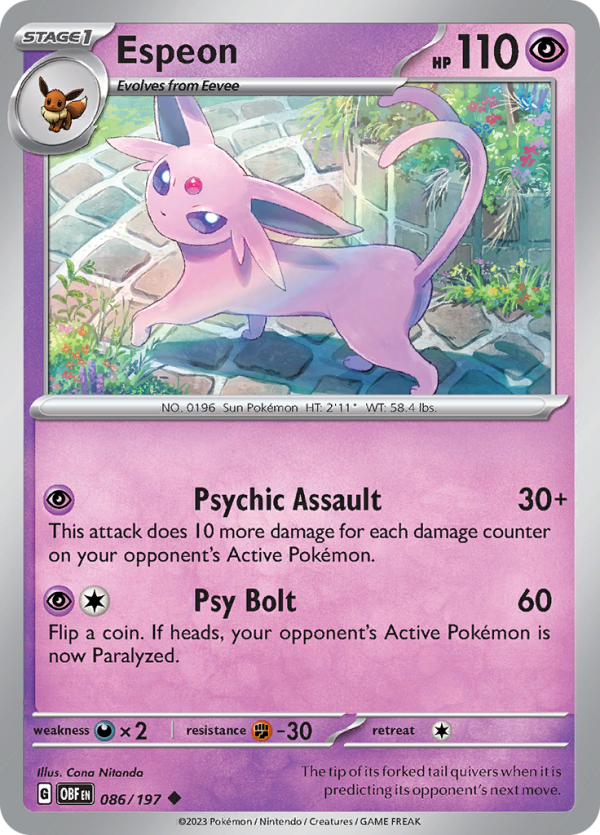 Espeon (086 197) [Scarlet & Violet: Obsidian Flames] Cheap