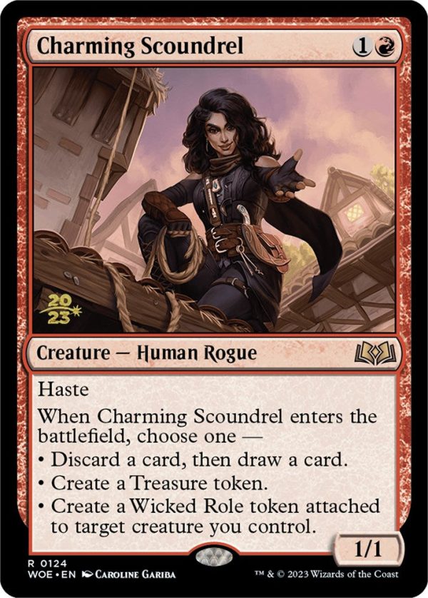 Charming Scoundrel [Wilds of Eldraine Prerelease Promos] For Sale