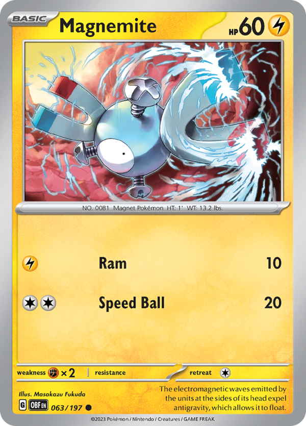 Magnemite (063 197) [Scarlet & Violet: Obsidian Flames] on Sale