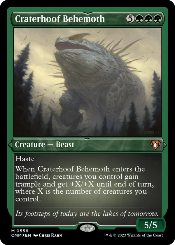 Craterhoof Behemoth (Foil Etched) [Commander Masters] Online Hot Sale