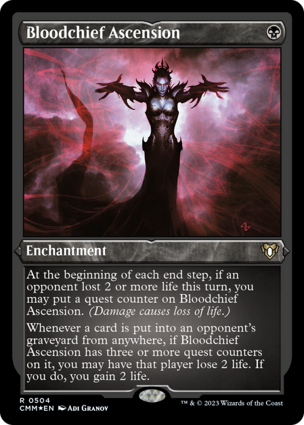 Bloodchief Ascension (Foil Etched) [Commander Masters] Hot on Sale