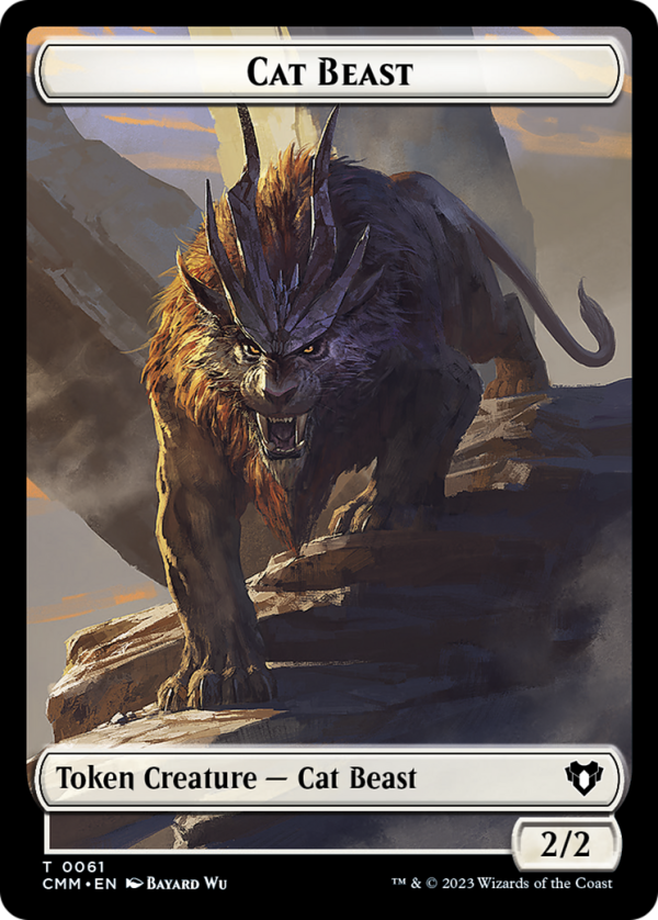 Cleric    Cat Beast Double-Sided Token [Commander Masters Tokens] Hot on Sale