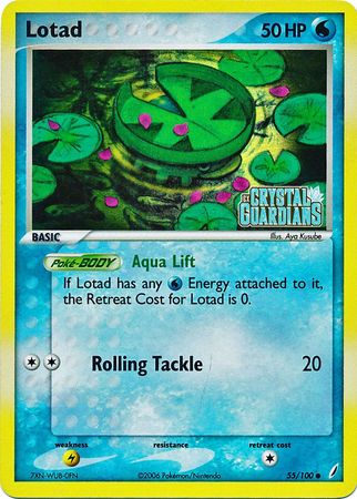 Lotad (55 100) (Stamped) [EX: Crystal Guardians] Discount