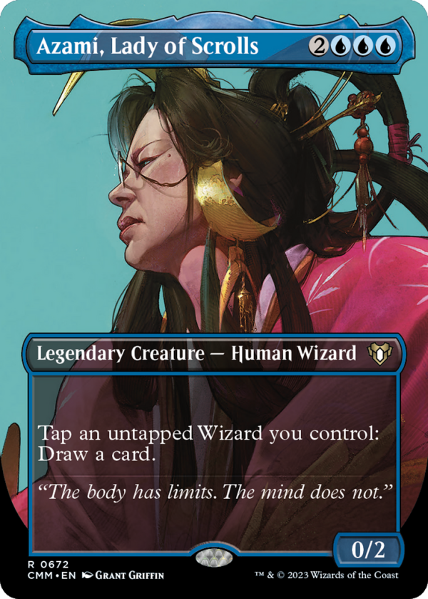 Azami, Lady of Scrolls (Borderless Profile) [Commander Masters] Online Sale