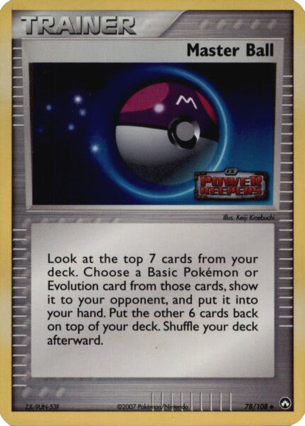 Master Ball (78 108) (Stamped) [EX: Power Keepers] For Discount