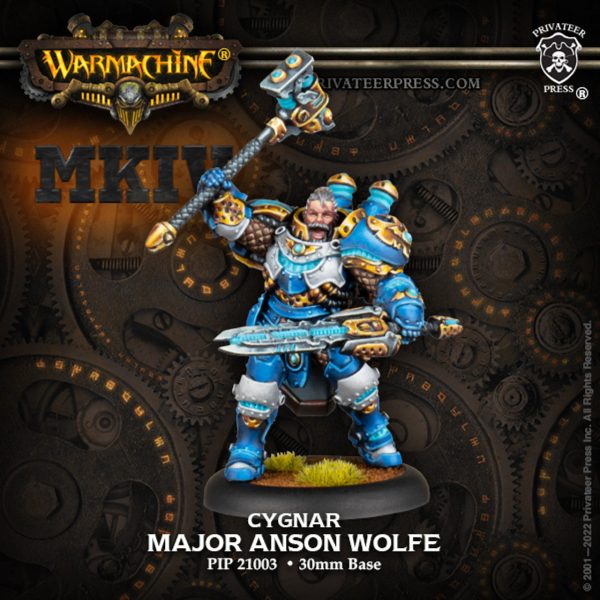 Warmachine MK IV: Cygnar Storm Legion Major Anson Wolfe Cheap