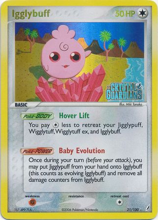 Igglybuff (21 100) (Stamped) [EX: Crystal Guardians] Supply