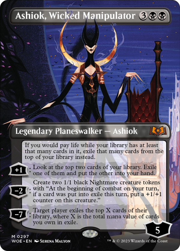 Ashiok, Wicked Manipulator (Borderless Alternate Art) [Wilds of Eldraine] Online Sale