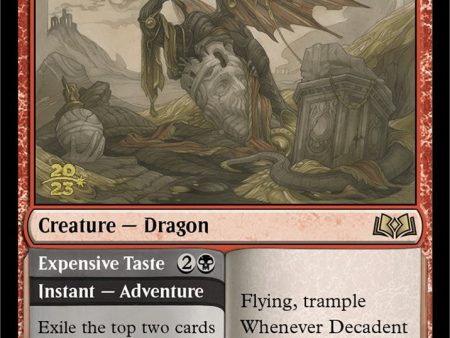 Decadent Dragon    Expensive Taste [Wilds of Eldraine Prerelease Promos] Cheap