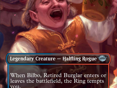 Bilbo, Retired Burglar (Borderless Alternate Art) [The Lord of the Rings: Tales of Middle-Earth] Online Sale