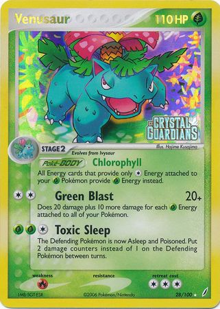 Venusaur (28 100) (Stamped) [EX: Crystal Guardians] Sale