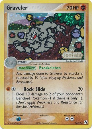 Graveler (34 92) (Stamped) [EX: Legend Maker] Cheap