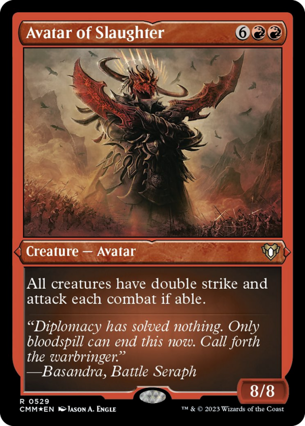 Avatar of Slaughter (Foil Etched) [Commander Masters] Online