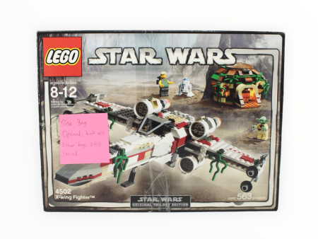 Certified Used Set 4502 Star Wars X-wing Fighter (Dagobah, Original Trilogy Edition, open box with most bags sealed) Cheap