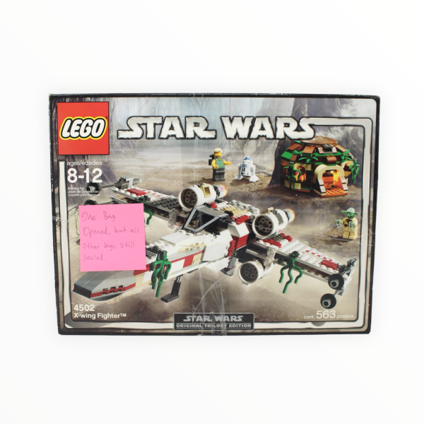 Certified Used Set 4502 Star Wars X-wing Fighter (Dagobah, Original Trilogy Edition, open box with most bags sealed) Cheap