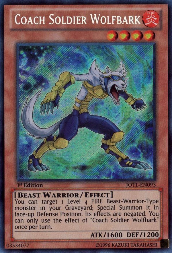 Coach Soldier Wolfbark [JOTL-EN093] Secret Rare Sale